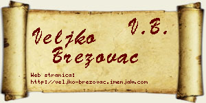 Veljko Brezovac vizit kartica